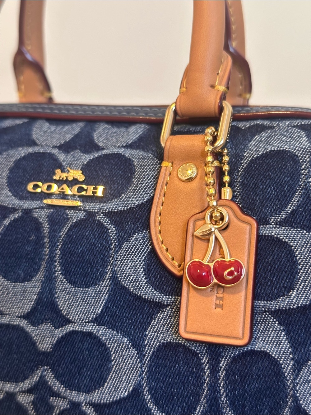 Coach Signature Denim Mini Rowan - Picture 13 of 14